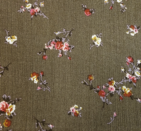 1 Yard Rayon Crinkle Fabric in Military Olive 100% Rayon Woven Apparel Fabric, 50/52" Wide