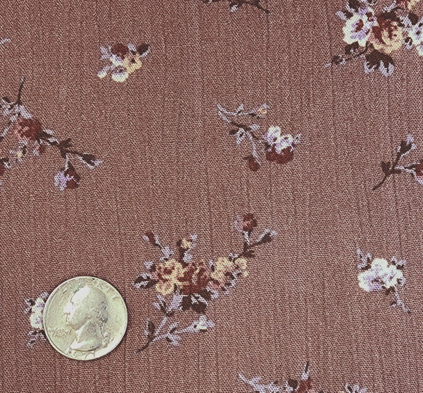 1 Yard Rose Rayon Crepon Crinkle Fabric Rayon Lightweight Apparel Fabric 50/52 Inch Width