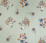 1 Yard Sky Blue Rayon Crinkle Fabric Lightweight Rayon 50/52 Inch Width