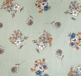 1 Yard Sky Blue Rayon Crinkle Crepon Fabric, 50/52" Wide Lightweight Woven Apparel Material