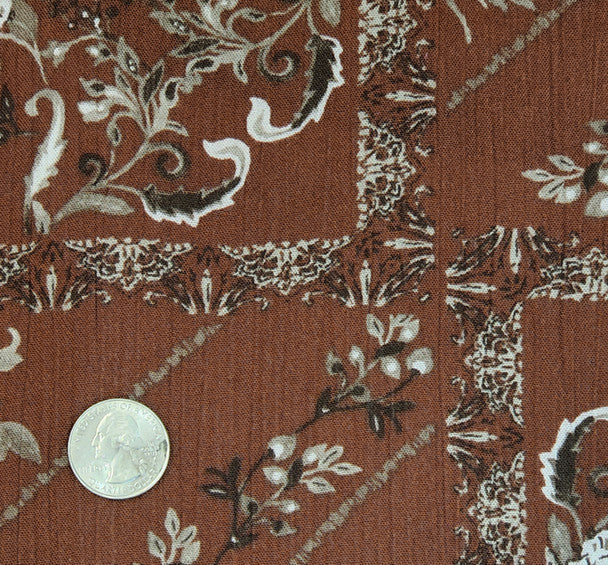 1 Yard Rust Orange Rayon Crinkle Crepon Fabric Rayon Apparel Textile 50/52 Inches Wide