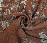 1 Yard Rust Orange Rayon Crinkle Crepon Fabric Rayon Apparel Textile 50/52 Inches Wide
