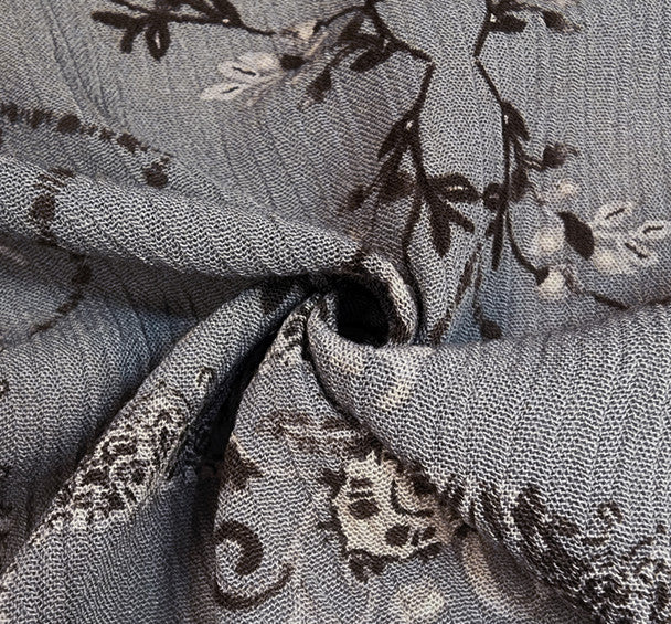 1 Yard Textured Warm Gray Rayon Crinkle FabricRayon Crepon Apparel 50/52 Inch Width