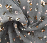 Rayon Crinkle 1D1615 Rayon Fabric - Warm Gray Crinkle Texture, 50/52" Width (1 Yard)