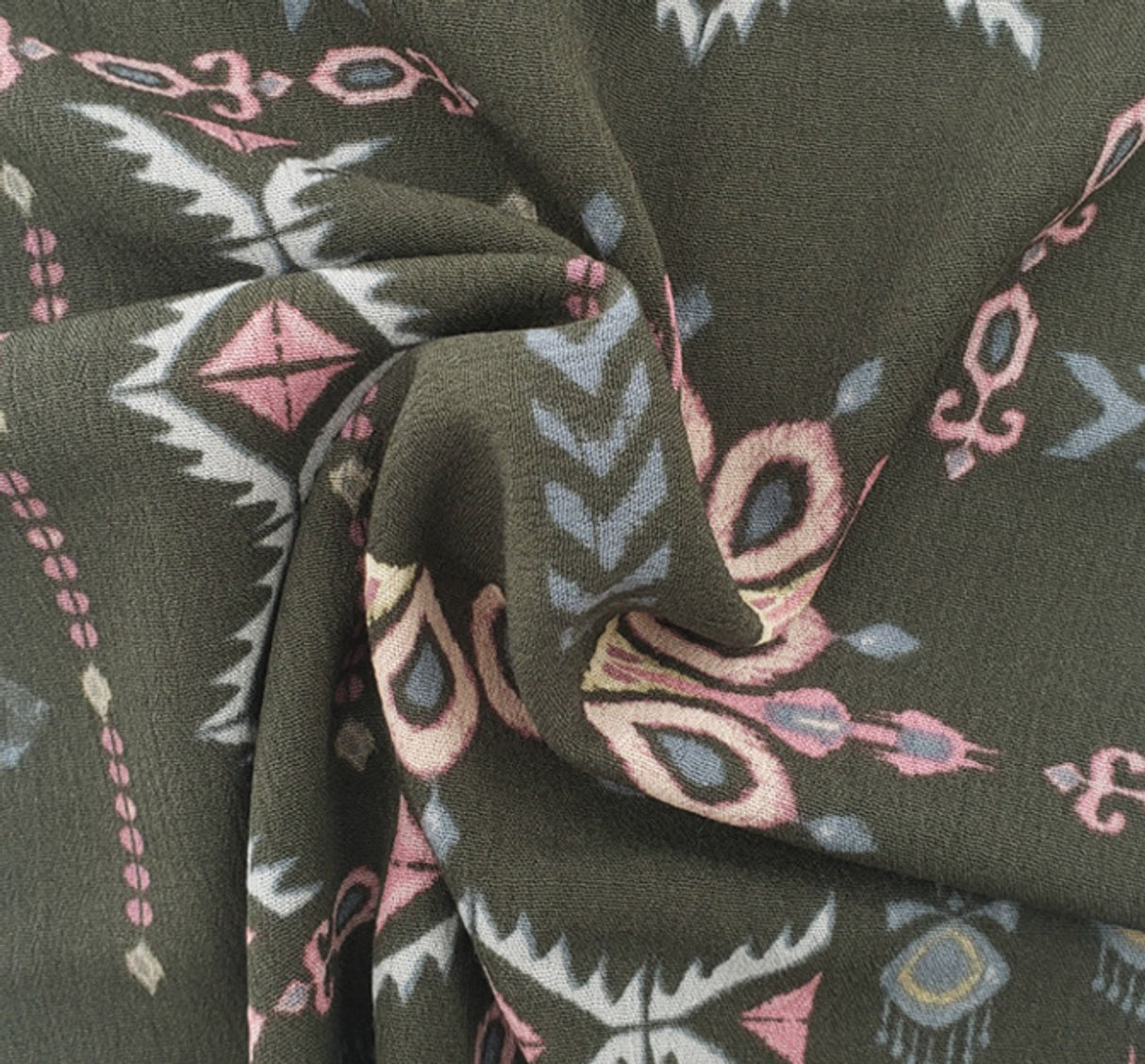 1 Yard Deep Gray Rayon Crinkle Fabric Lightweight Soft Rayon Apparel Material 50/52 Inch Width