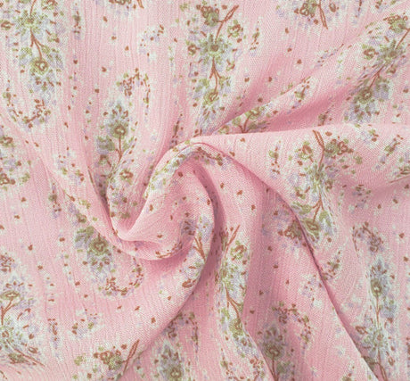 1 Yard Rayon Crinkle Crepon Fabric For Blouses Dresses Skirts Apparel Sewing Projects 52" Width