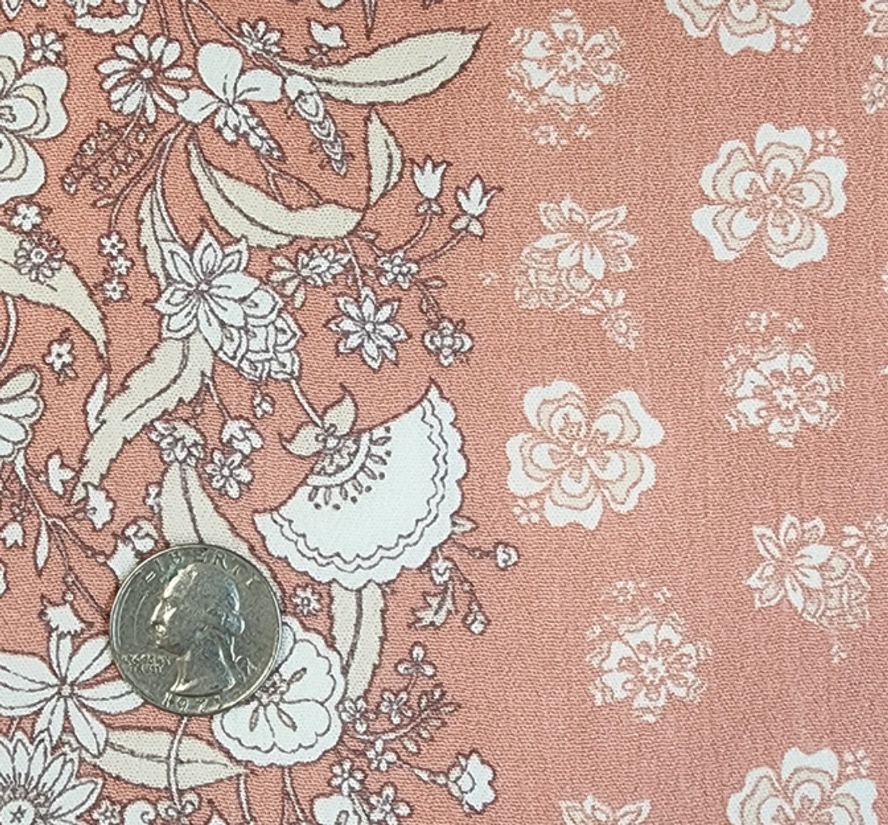 1 Yard Rayon Crinkle Crepon Fabric, Coral Haze, 50/52" Wide Lightweight Apparel Fabric