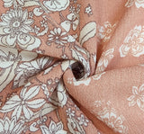 1 Yard Rayon Crinkle Crepon Fabric, Coral Haze, 50/52" Wide Lightweight Apparel Fabric