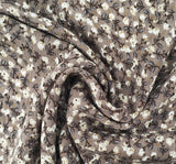 1 Yard Mocha Rayon Crepon Fabric Lightweight Woven Textured Pleated Apparel Width 50/52"