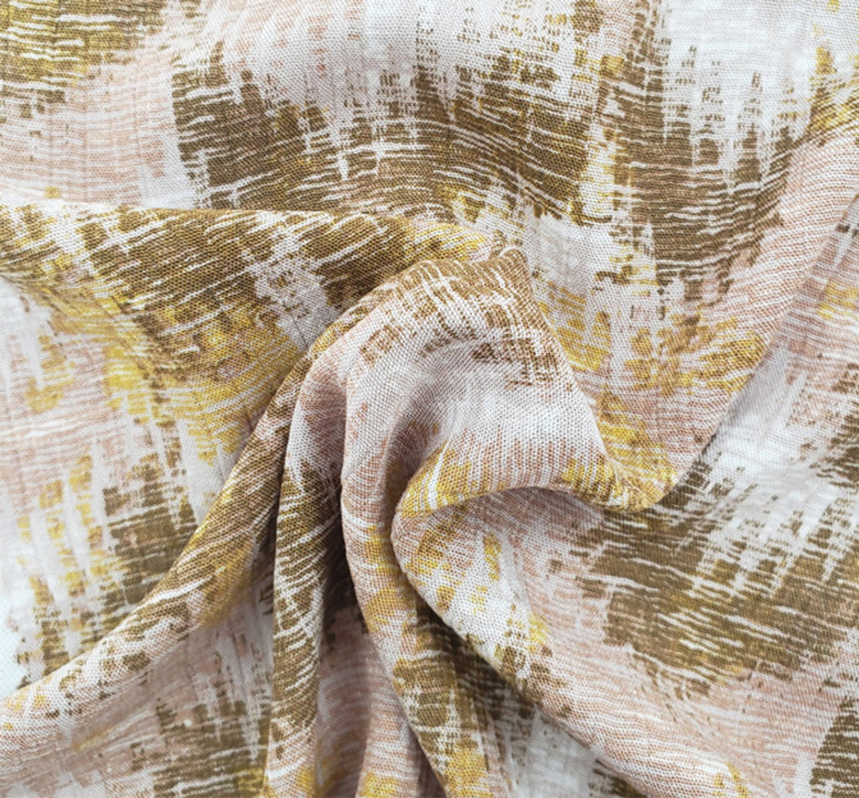 1 Yard Sandstone Rayon Crinkle Crepon Apparel Fabric – Lightweight Woven, 50/52” Wide