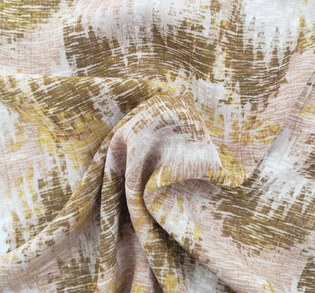 1 Yard Sandstone Rayon Crinkle Crepon Apparel Fabric – Lightweight Woven, 50/52” Wide