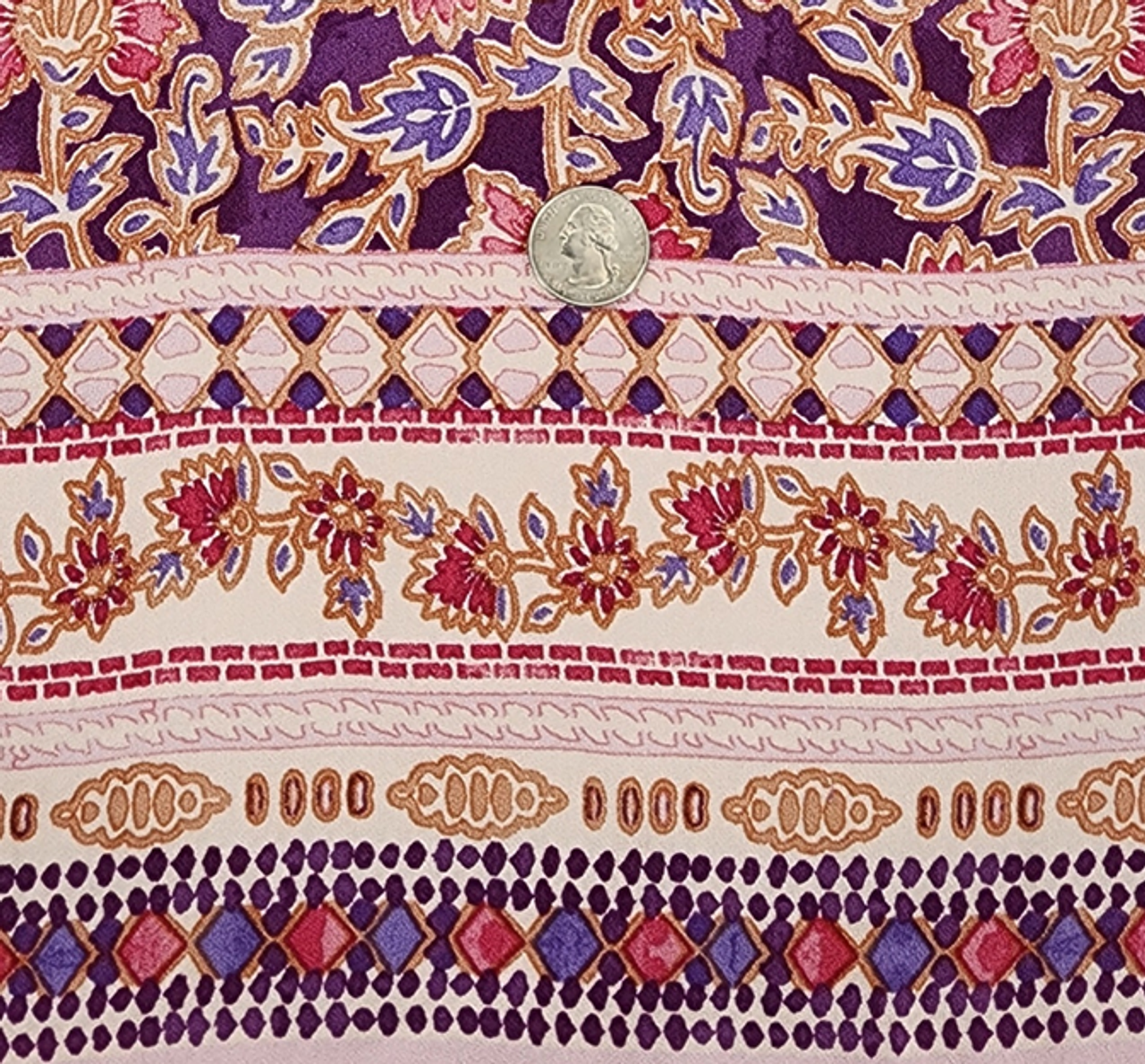 Rayon Messy Crepe Purple 55/56" Soft & Breathable 1 Yard Apparel Fabric with Elegant Drape