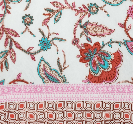 1 Yard Pink Rayon Nylon Poplin Fabric Lightweight Soft Material for Apparel 57/58 Inches Wide