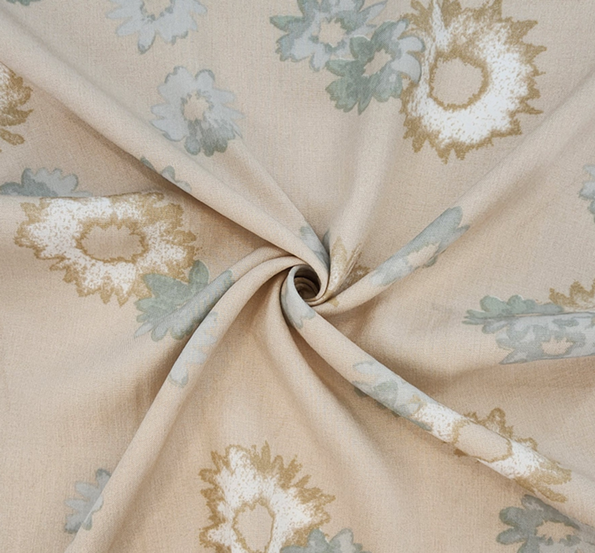 Rayon Poplin Cream Bread 1 Yard Lightweight 55/56" Apparel Fabric