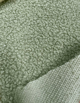 Heavy Polyester Mechanical Stretch Soft Faux Sherpa Fleece Fabric - Sage, Black, Green, Fuchsia, Beige, 59-61" Wide