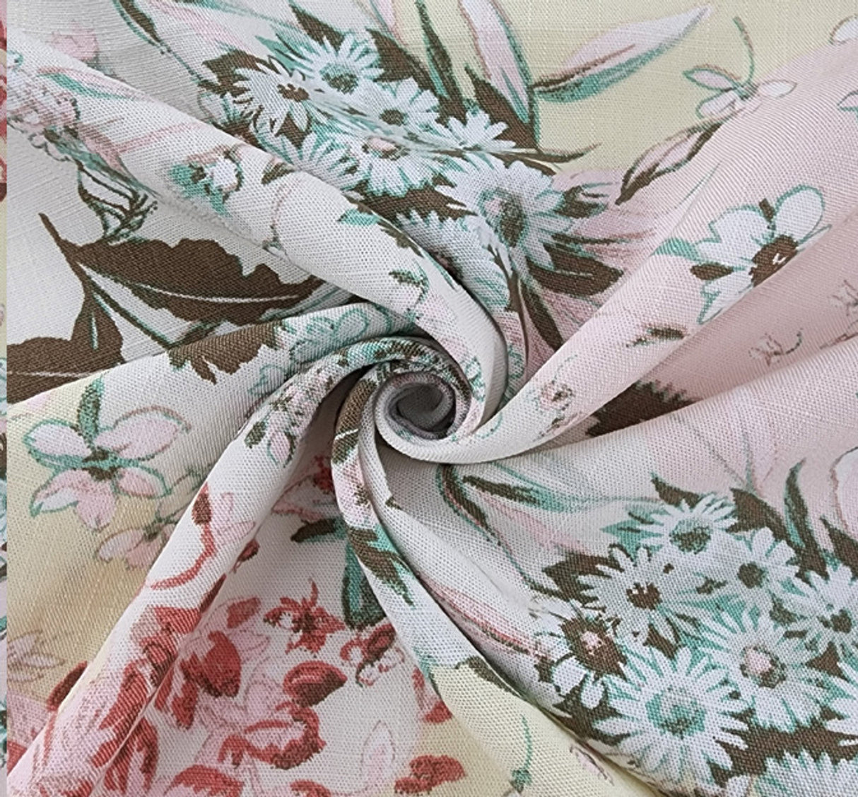 1 Yard Rayon Lightweight Slub Fabric Neutral For Stylish Clothing 55/58 inches Width
