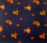 Rayon Crinkle D#1D659 Rayon Fabric - Navy/Red Crinkle, 53/54" Width