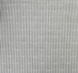 1 Yard Rayon Dobby Pin Stripe Fabric Gray/Ivory Lightweight Apparel Material 57/58" Wide