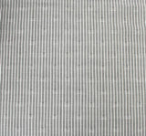1 Yard Gray Ivory Rayon Pinstripe Fabric For Shirts, Dresses, Blouses Lightweight 57/58" Wide
