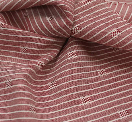 Rayon Dobby Pin Stripe Mauve 57/58" Apparel Fabric 1 Yard Lightweight, Soft Hand Finish
