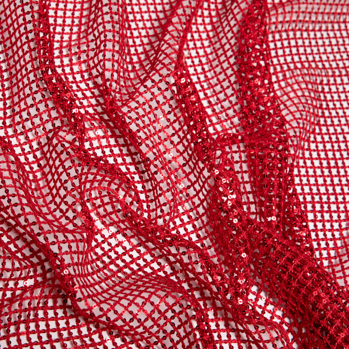 1 Yard Open Lace Fabric Sequins Lightweight Glamorous Elegant Look 52" Wide