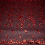 1 Yard 58" Tulle Lace Fabric with Floral Glitter Elegant Mesh Material for Fashion & Crafts