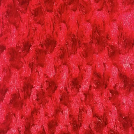 Swirl Rosebud Faux Fur 1 Yard Fabric 100% Polyester, 60″ Wide, 450 GSM Ultra Soft Plush Material