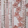 1 Yard P Soft Tulle Lace Fabric Sequins Applique Beautiful 3D Floral Design 52/54" Wide