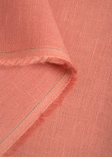 1 Yard Stone Washed Rouge Pure Linen Fabric Midweight 5.5 oz 56 Inch Solid Weave