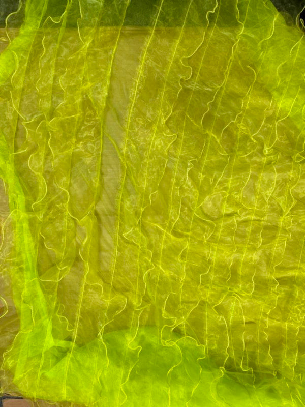 1 Yard Voluminous Ruffle Organza Fabric for Backdrops & Dresses 58/60" Width