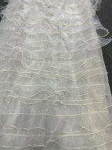 1 Yard Ruffle Organza Fabric Sheer Voluminous for Dresses Backdrops Decor & DIY Projects