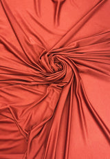Stretch Lining Polyester Fabric - Rust, Matte Soft, 60" Width (1 Yard)