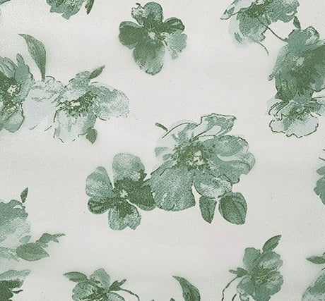 1 Yard Satin Organza Off White Green Fabric 56/57" Wide, Lightweight Sheer Polyester for Elegant Apparel
