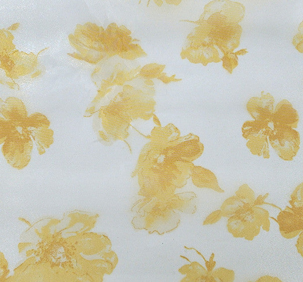 1 Yard Satin Organza Off White Yellow Sheer Fabric, 56/57" Wide, 100% Polyester