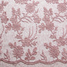 1 Yard Spider Mesh Lace Fabric with 3D Floral Embroidery, Applique & Sequins