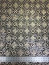 Polyester Non-Stretch Mesh Fabric - 3MM Geometric Design, Black/Gold, Black/Taupe