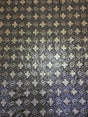Polyester Non-Stretch Mesh Fabric - 3MM Geometric Design, Black/Gold, Black/Taupe