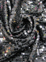 5Mm Shiny Sequin Paillettes Polyester Spandex Fabric - Black, Gold, Red, Purple, Turquoise, Silver, 56"-58" Width