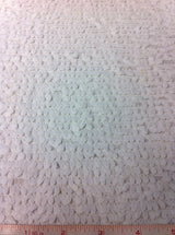 4Mm Ivory Matte Oval Sequins On White Polyester Spandex Jersey Fabric - Ivory Matte Oval Sequins, White, 58" Width