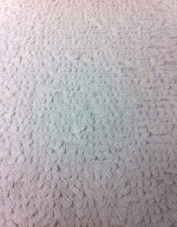 4Mm Ivory Matte Oval Sequins On White Polyester Spandex Jersey Fabric - Ivory Matte Oval Sequins, White, 58" Width