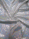 3Mm Mini Micro Holographic Shiny Sequins Stretch Polyester Spandex Fabric - Royal, 58" Width
