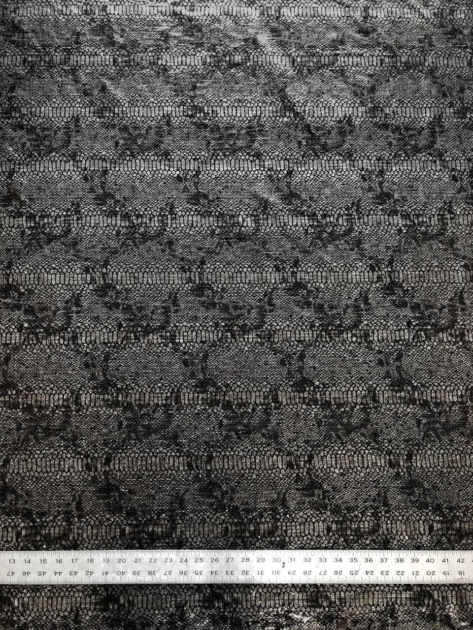 Shiny Snake Print Foil Polyester Spandex Fabric - Gray/Black, Brown/Black, 57" Width