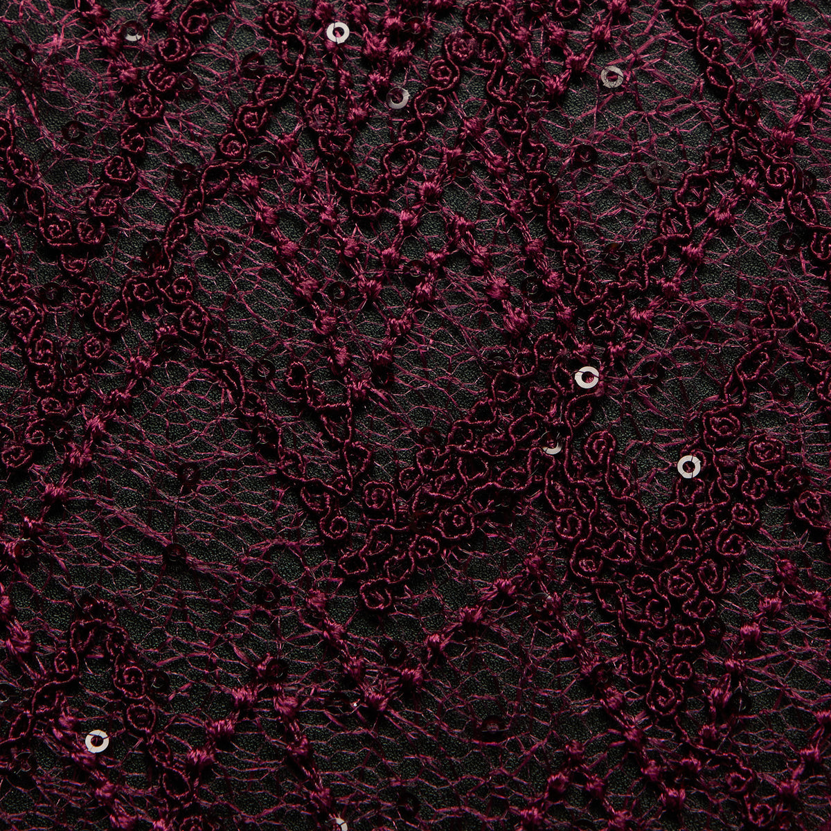 1 Yard Susumi Lace Tulle Fabric Embroidered Metallic Sequins Intricate Pattern 50/52" Wide