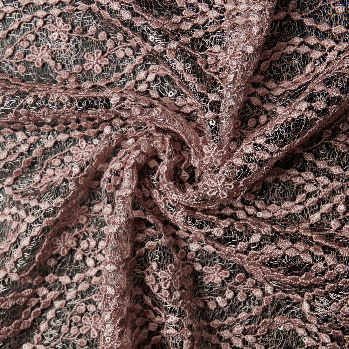 1 Yard Elegant Lace Tulle Fabric with Metallic Embroidery & Sequins, 100% Polyester, 50/52" Wide