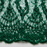 1 Yard Susumi Lace Tulle Fabric Embroidered Metallic Sequins Glamorous 50/52" Wide