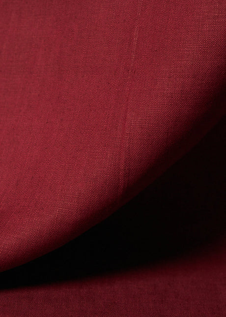 1 Yard Sangria Pure Linen Fabric, Midweight 5.5 oz Softened Solid Weave 52 Inch
