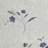 1 Yard Grey Vine Print Linen Rayon Blend Fabric Midweight Printed 53 Inch Width