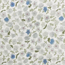 1 Yard Sweet Peas Linen Cotton Blend Floral Print Fabric Midweight Printed 58 Inch Width