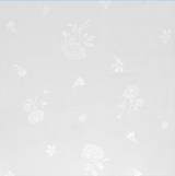 1 Yard Ivory Pure Linen Puff Floral Print Fabric Midweight Printed 58 Inch Width