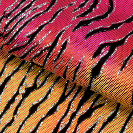 1 Yard Serengeti Glittered Spandex Fabric 4-Way Stretch Nylon, 270 GSM, 60” Width